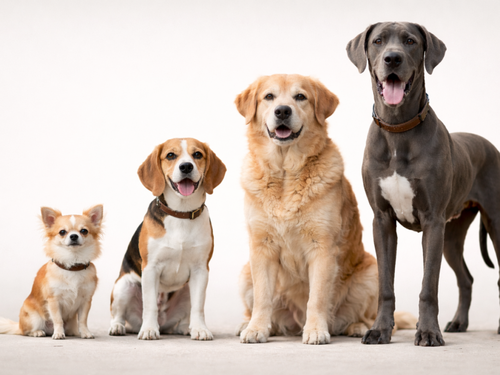 senior dog age chart by size